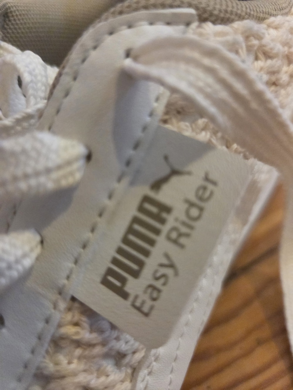 Puma Women’s Cream and White Woven Lace-Up Sneakers - Picture 7 of 13